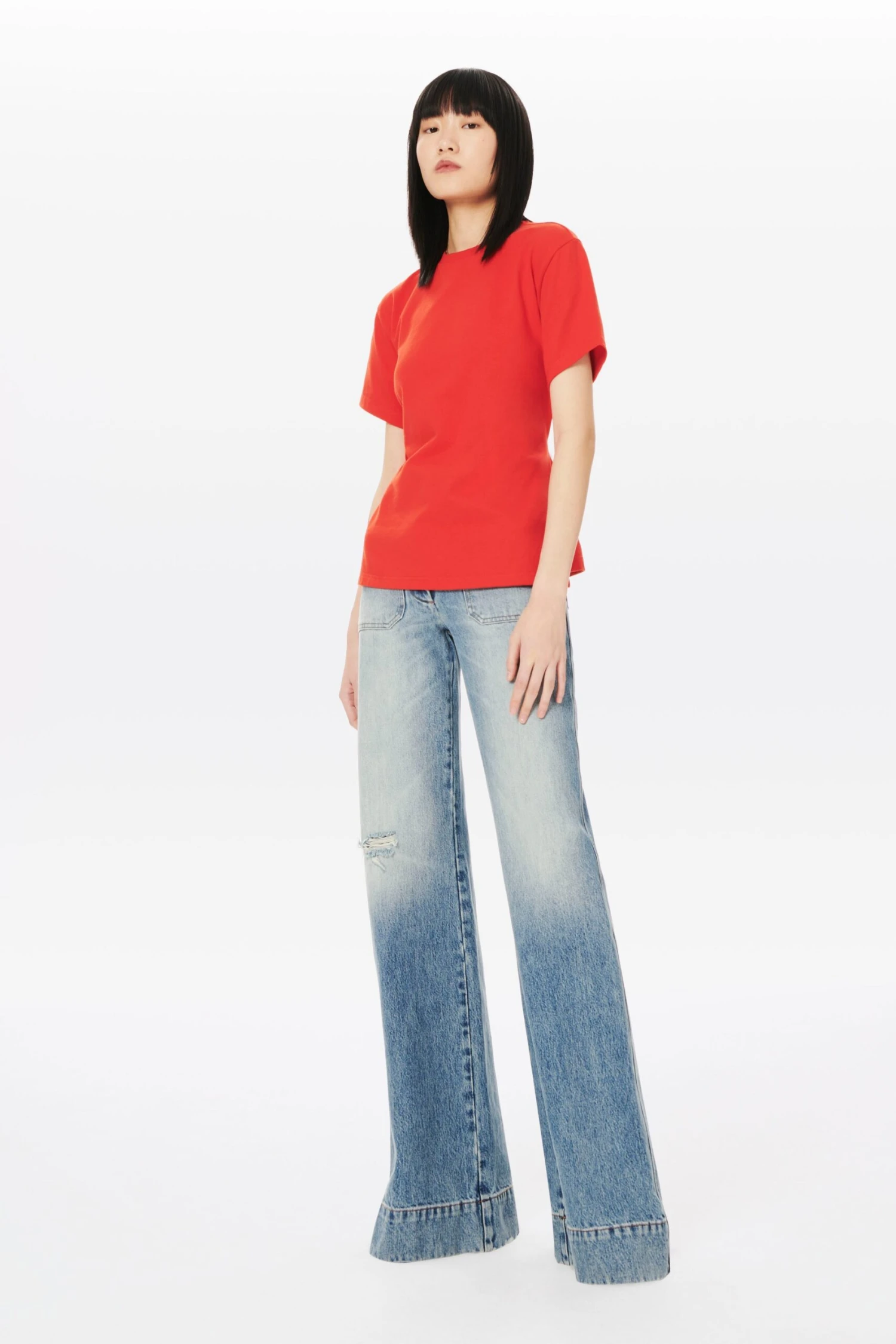 Victoria Beckham | Twist Back T-Shirt - Red 3 Victoria Beckham | Twist Back T-Shirt - Red - Image 3