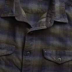 RRL By Ralph Lauren Plaid Brushed Workshirt Green / Blue -Clothing Shop 22192 4