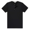 Sunspel Henley T-Shirt Black