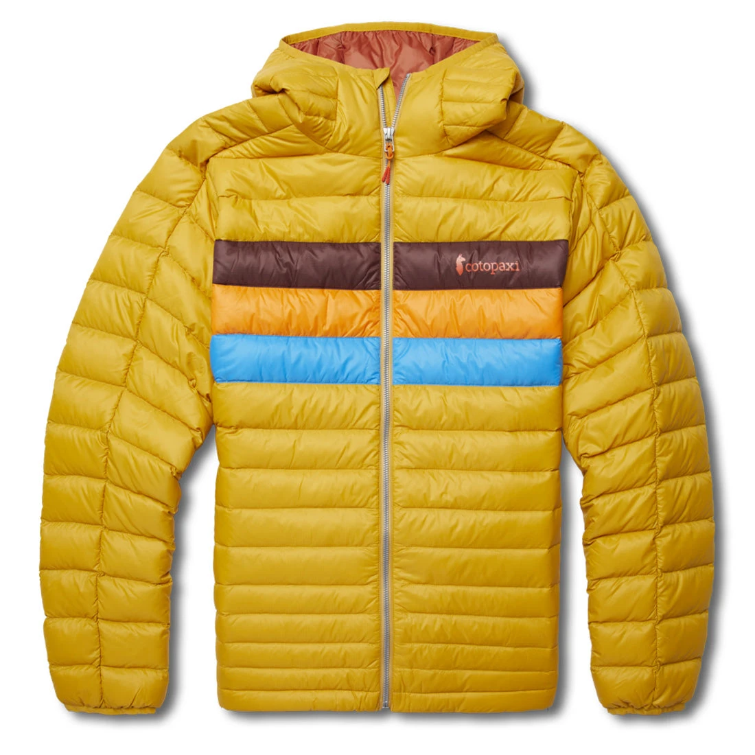 Cotopaxi Fuego Down Hooded Jacket Amber Stripes 1 Cotopaxi Fuego Down Hooded Jacket Amber Stripes