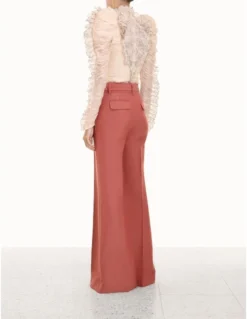 Zimmermann | Kaleidoscope Wide Leg Pant - Lipstick -Clothing Shop 4.4780pkal.lip .lipstick back