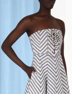 Zimmermann | High Tide Laced Midi Dress - Navy/Cream -Clothing Shop 5.5474dhig.nvcms .navy cream stripe