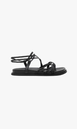 La Tribe | Plaited Sandal - Black