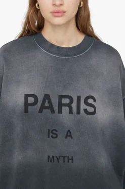 Anine Bing | Jaci Sweatshirt Myth Paris - Charcoal -Clothing Shop AB JACI SWEATSHIRT MYTH PARIS CHARCOALA 08 5225 010B 2014 1700x f40c268e 9f9b 4b84 a55c 75d8c976ee2d