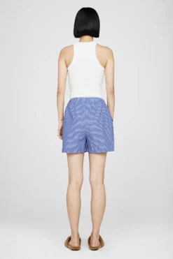 Anine Bing | Liam Boxer Short - Blue And White Stripe -Clothing Shop AB LIAM BOXER NAVY AND WHITE STRIPEA 10 7086 404 1878 1700x a43f5495 68b7 46ca 9c24 764c7e261812