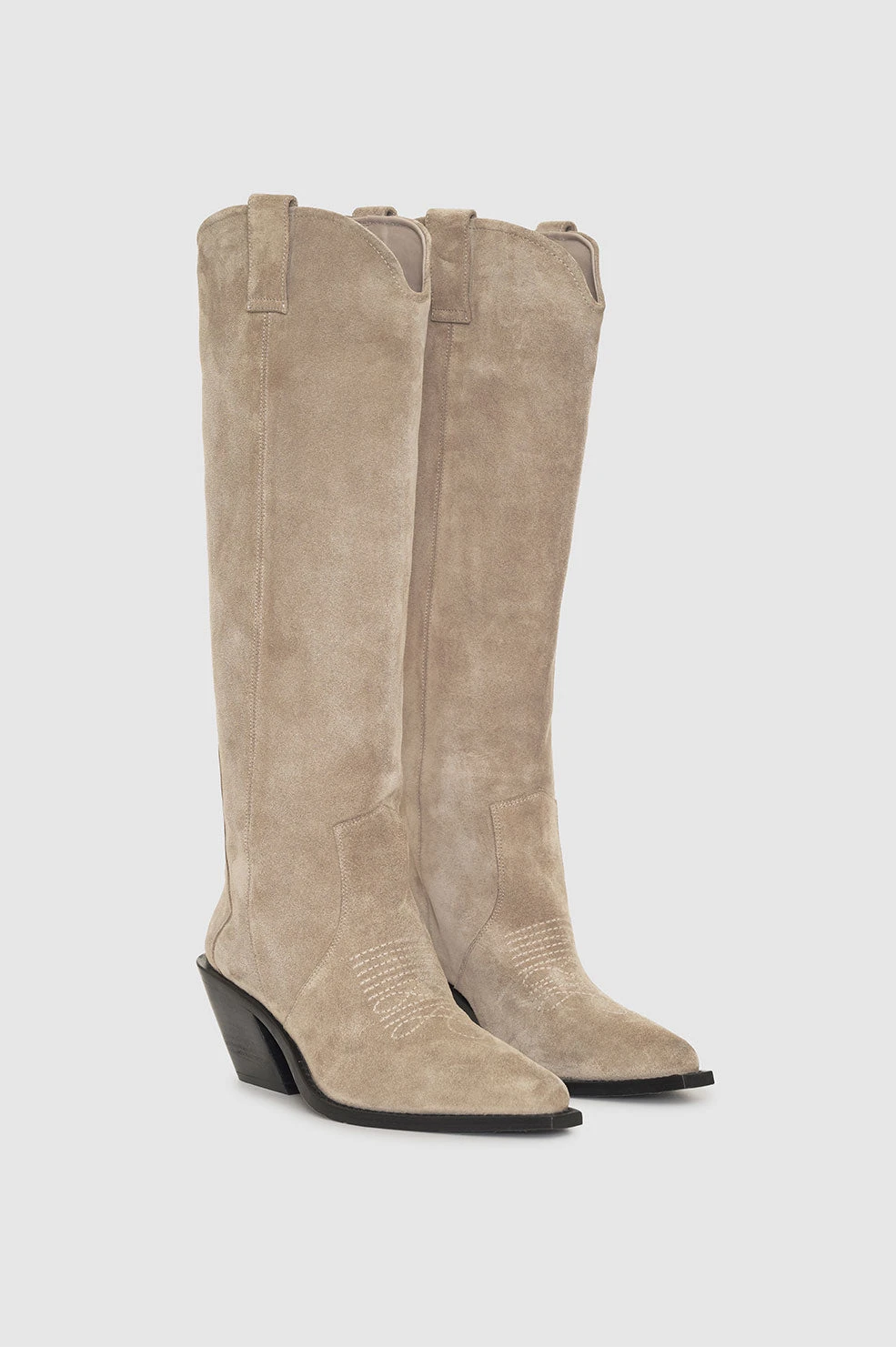 Anine Bing | Tall Tania Boots - Ash Grey Suede 3 Anine Bing | Tall Tania Boots - Ash Grey Suede - Image 3
