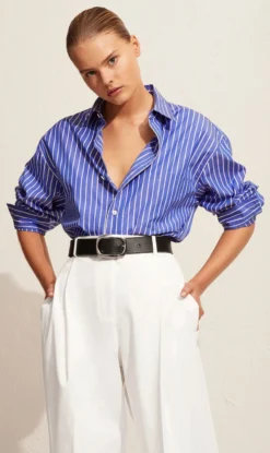 Matteau | Classic Stripe Shirt - Lapis