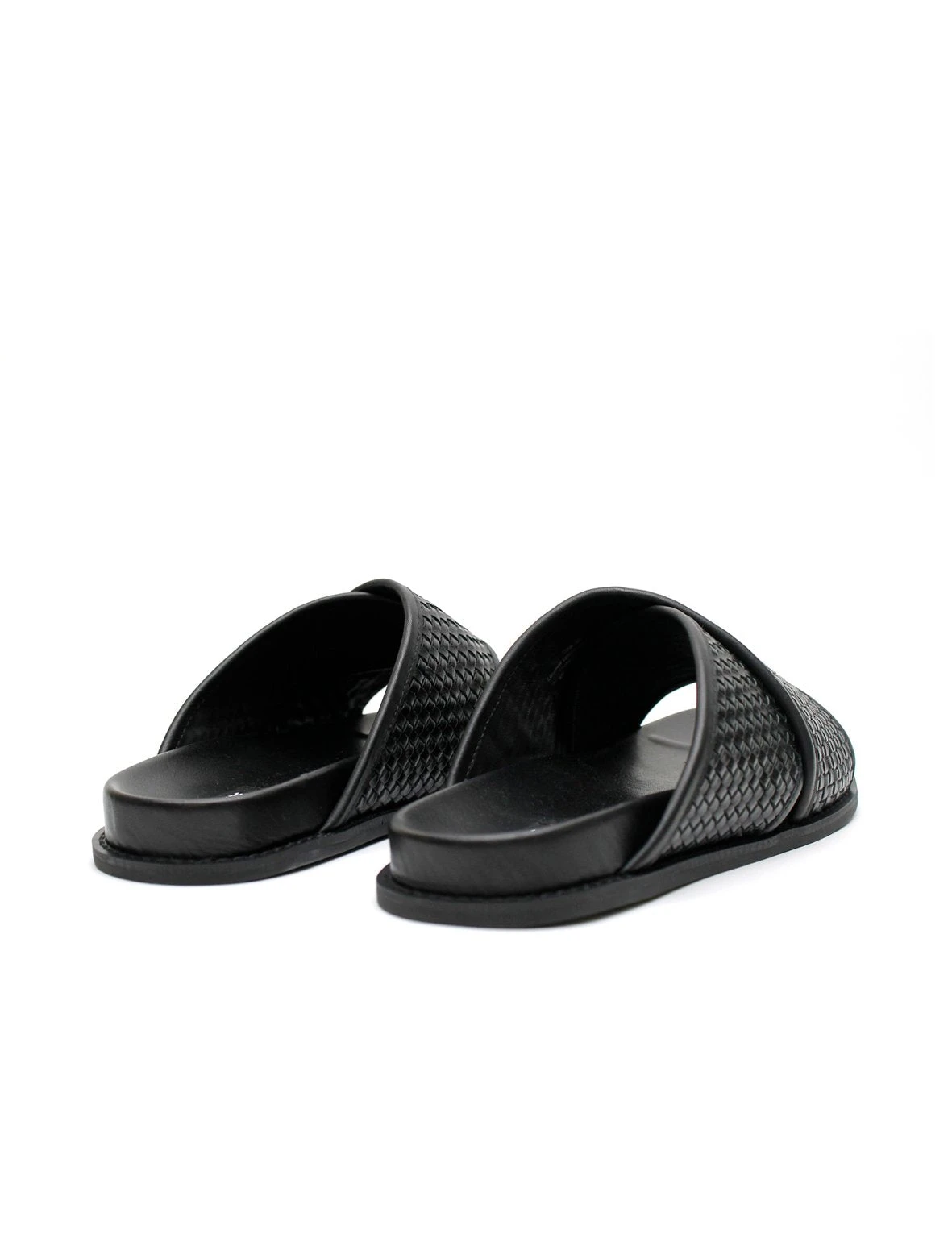 La Tribe | Woven Crossover Slide - Black 3 La Tribe | Woven Crossover Slide - Black - Image 3