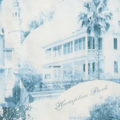 RRL By Ralph Lauren Postcard-Print Linen-Cotton Camp Shirt Cream/Blue -Clothing Shop NEWClothingtemplate 0003 Layer152