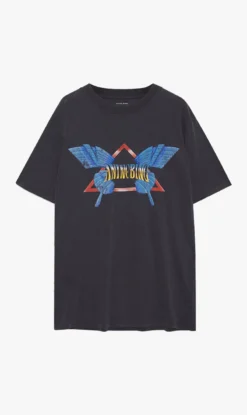 Anine Bing | Lili Tee Butterfly - Washed Black
