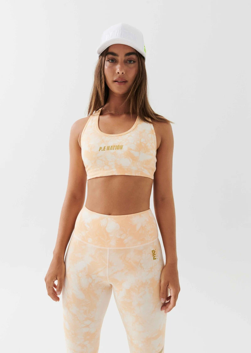 P.E Nation | React Sports Bra - Golden Sand 2 P.E Nation | React Sports Bra - Golden Sand - Image 2