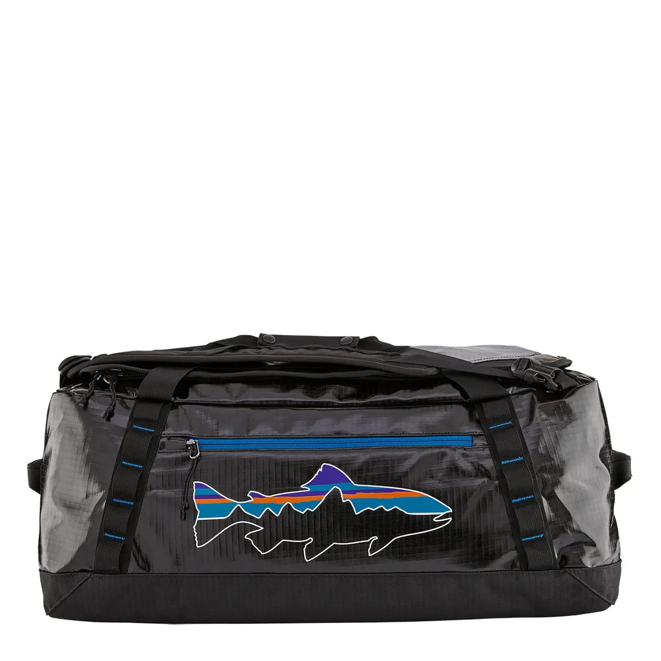 Patagonia Black Hole Duffel 55L Black W/Fitz Trout 1 Patagonia Black Hole Duffel 55L Black W/Fitz Trout