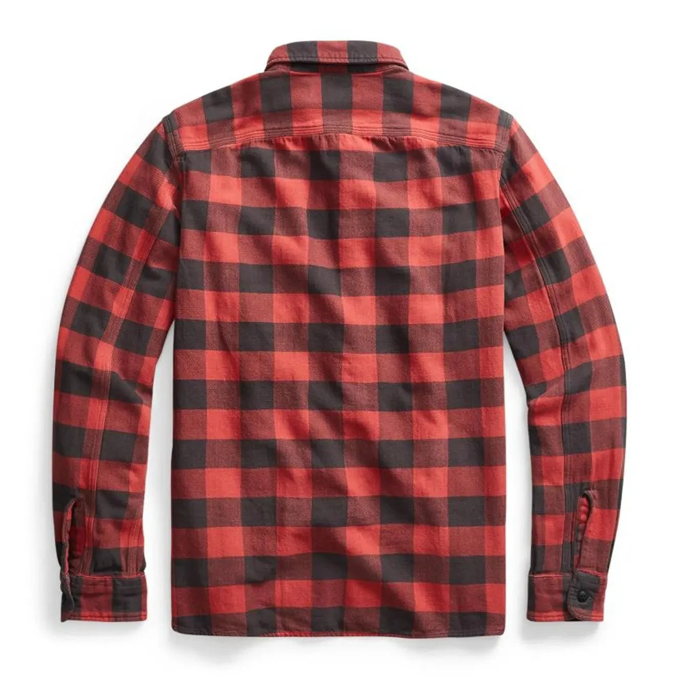 RRL By Ralph Lauren Farrell Workshirt Twill Plaid L/S Red / Black 2 RRL By Ralph Lauren Farrell Workshirt Twill Plaid L/S Red / Black - Image 2