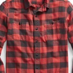 RRL By Ralph Lauren Farrell Workshirt Twill Plaid L/S Red / Black 6 RRL By Ralph Lauren Farrell Workshirt Twill Plaid L/S Red / Black -Clothing Shop RRL by Ralph Lauren Farrell Workshirt Twill Plaid LS Red Black 16387 3 1