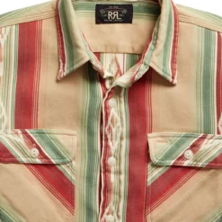 RRL By Ralph Lauren Southwestern Jacquard Workshirt RI-494 Tan / Multi -Clothing Shop RRL by Ralph Lauren Southwestern Jacquard Workshirt RI 494 Tan Multi 26710 3