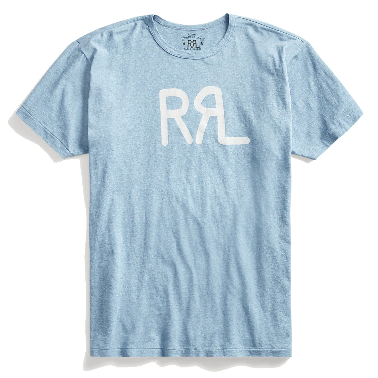 RRL By Ralph Lauren Logo Jersey T-Shirt Heather Blue 1 RRL By Ralph Lauren Logo Jersey T-Shirt Heather Blue
