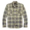 RRL By Ralph Lauren Plaid Twill Workshirt Faded Blue/Yellow