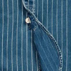 RRL By Ralph Lauren Striped Indigo Twill Workshirt Med Indigo -Clothing Shop RRLbyRalphLaurenStripedIndigoTwillWorkshirtMedIndigo 3