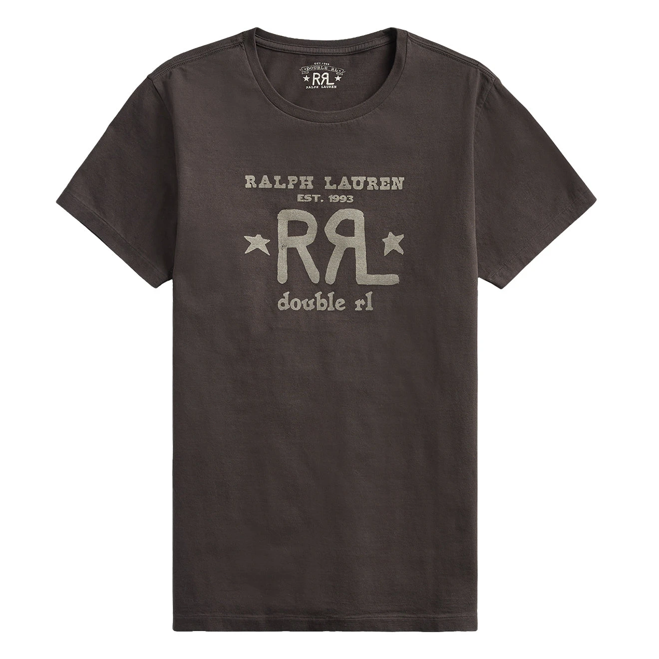 RRL By Ralph Lauren Graphic Logo T-Shirt Faded Black Canvas 1 RRL By Ralph Lauren Graphic Logo T-Shirt Faded Black Canvas
