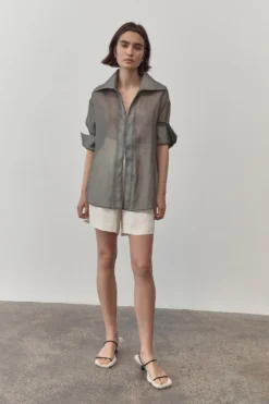 St Agni | Sheer Shirt - Castor Grey 6 St Agni | Sheer Shirt - Castor Grey -Clothing Shop SHEER SHIRT CASTOR GREY 1000x a1b3a3d0 d17b 41f3 86ed 638935e1f791