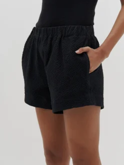 Bassike | Seersucker Pull On Mini Short - Black 10 Bassike | Seersucker Pull On Mini Short - Black -Clothing Shop SS22WFB78 seersucker pull on mini short black DETAIL1 2000x cbacd466 2dcd 4c01 9c43 0266ae4f18d1