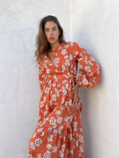 Caitlin Crisp | Monaco Dress - Aperol -Clothing Shop ScreenShot2022 10 10at11.28.46AM