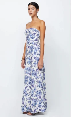 Bec + Bridge | Audette Strapless Maxi - Porcelain Floral -Clothing Shop Screenshot2023 02 04at6.59.42AM