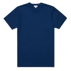 Sunspel Indigo Dyed Cotton Riviera T-Shirt Real Indigo
