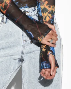 Ksubi | Transfer Ls Top - Cyberflora -Clothing Shop TOP TRANSFER LS CYBERFLORA 2106