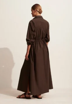 Matteau | Drawcord Shirt Dress - Carob -Clothing Shop The Drawcord Shirt Dress Carob 4 5000x b16cd3c6 e1ce 4c54 ab06 4a28c9fb3eaa