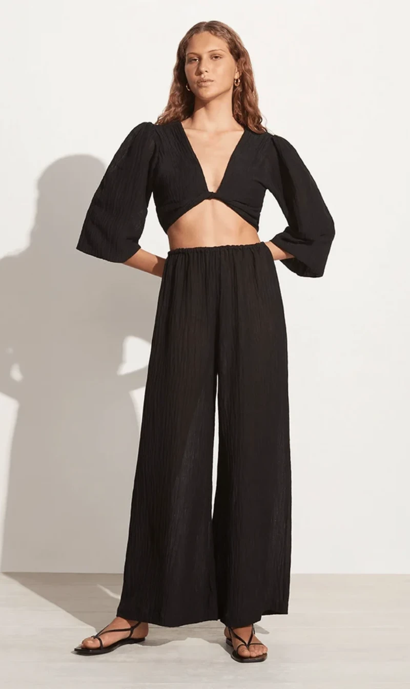 Faithfull The Brand | Rupina Pants - Black 2 Faithfull The Brand | Rupina Pants - Black - Image 2