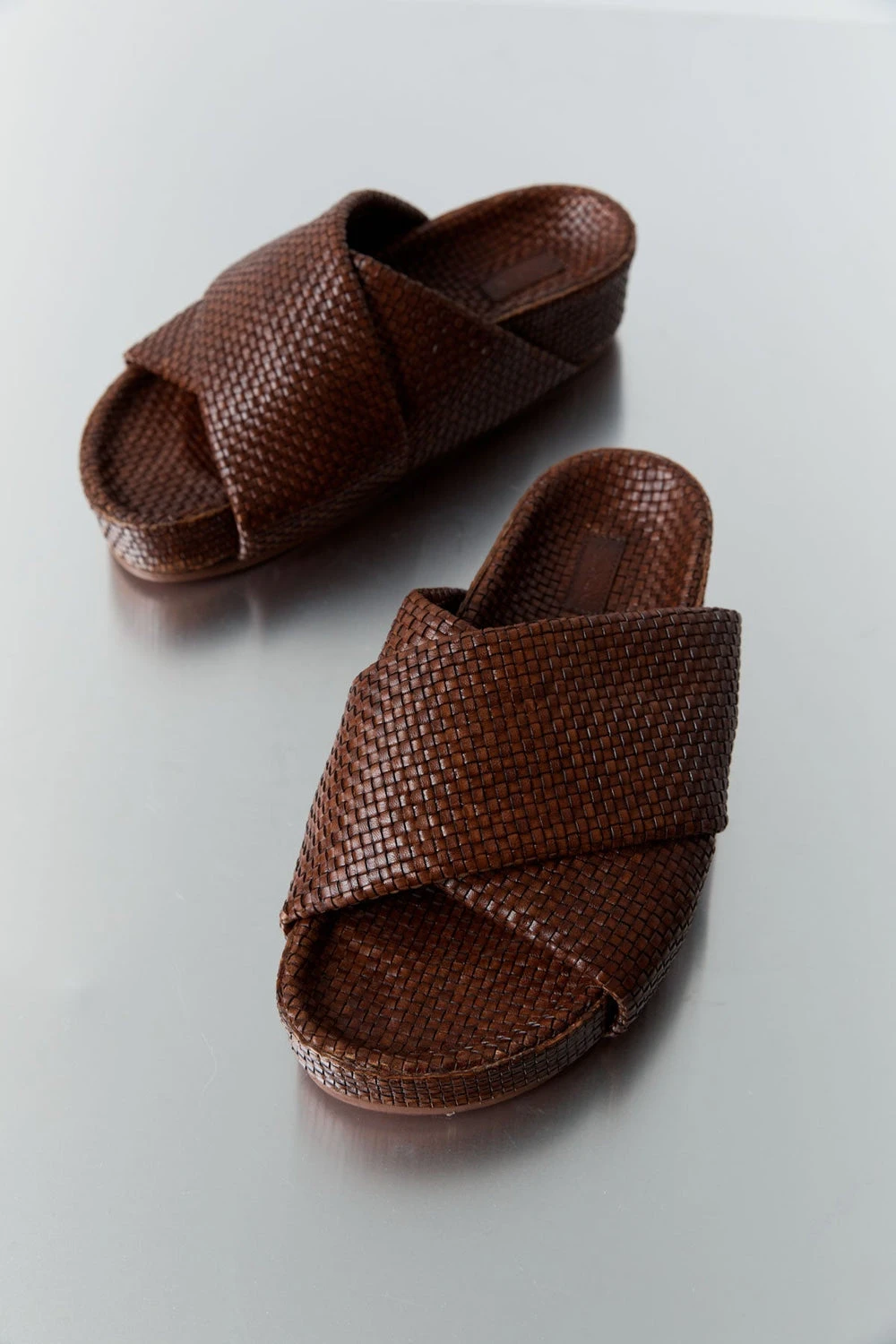 St. Agni | Woven Flatform Slide - Antique Tan 4 St. Agni | Woven Flatform Slide - Antique Tan - Image 4
