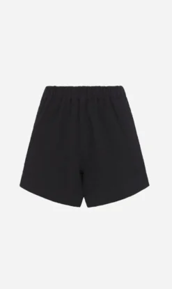 Bassike | Seersucker Pull On Mini Short - Black