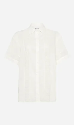 Matteau | Broderie Trim Shirt - White