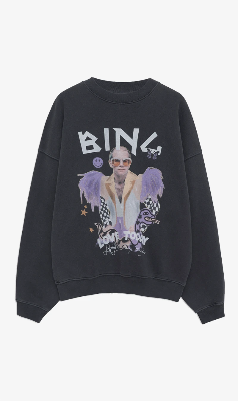 Anine Bing | Harvey Crew Elton John - Washed Black 1 Anine Bing | Harvey Crew Elton John - Washed Black