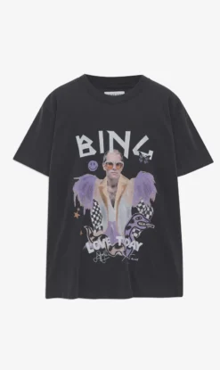 Anine Bing | Lili Tee Elton John - Washed Black