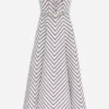 Zimmermann | High Tide Laced Midi Dress - Navy/Cream