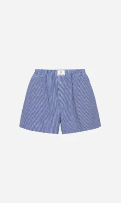 Anine Bing | Liam Boxer Short - Blue And White Stripe