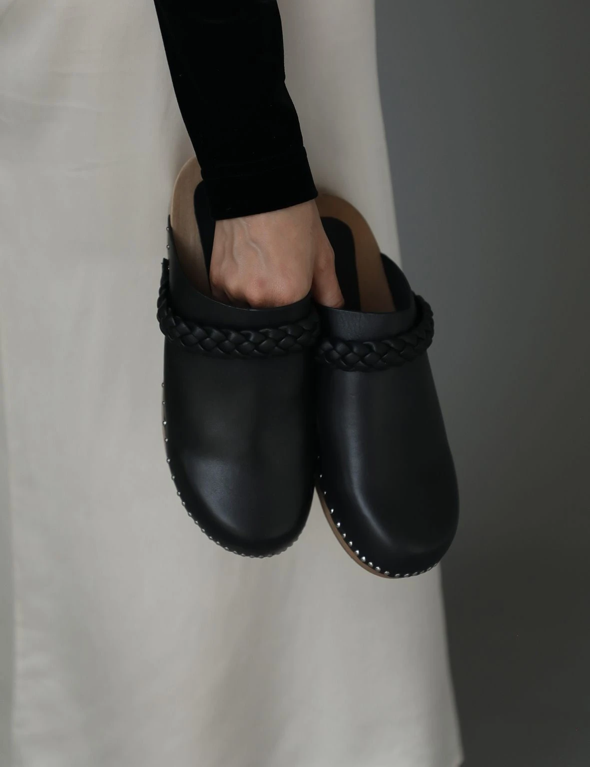 La Tribe | Anika Wooden Clog - Black 3 La Tribe | Anika Wooden Clog - Black - Image 3