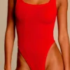Hunza G | Square Neck Swimsuit - Red