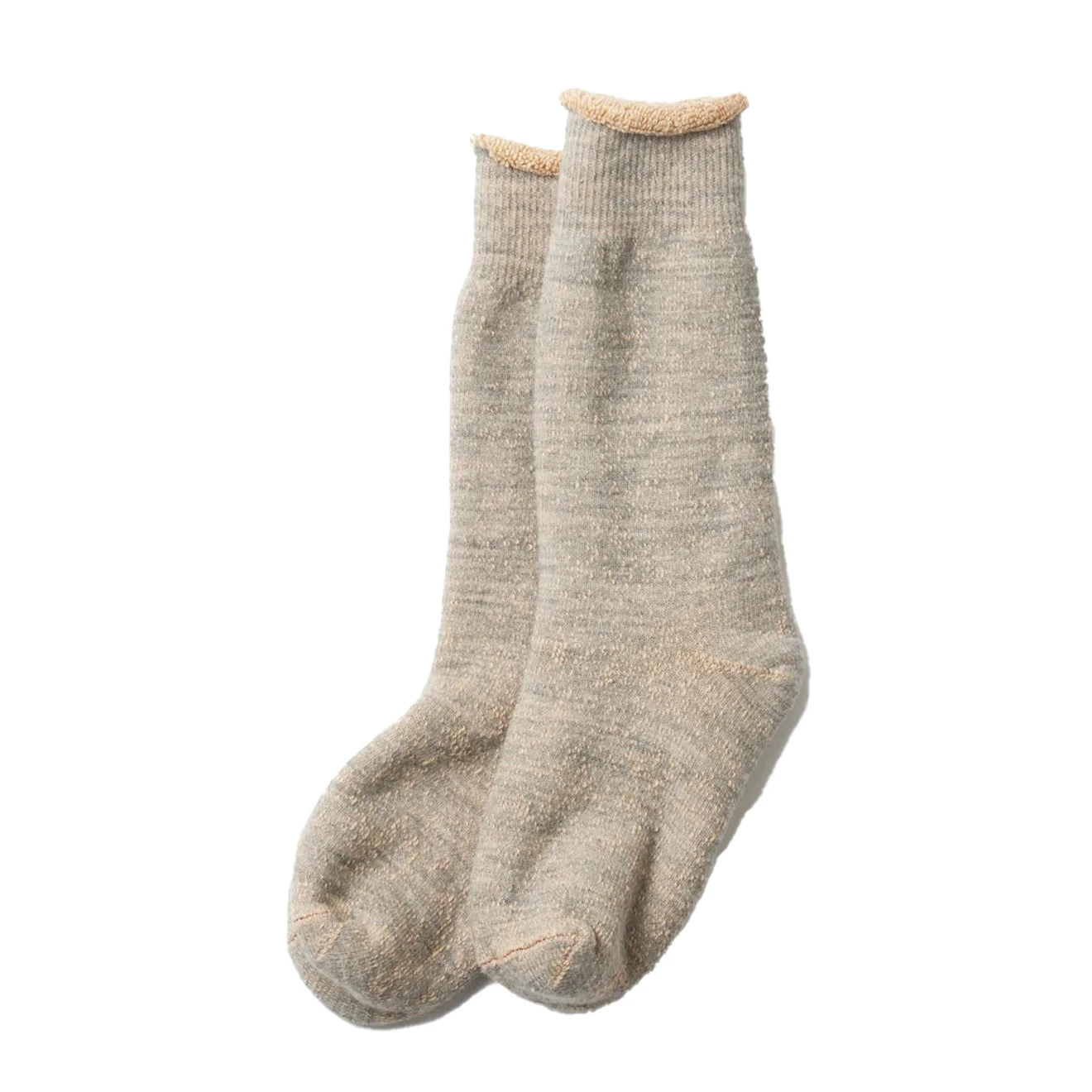 Rototo Double Face Crew Socks Gray / Brown 1 Rototo Double Face Crew Socks Gray / Brown
