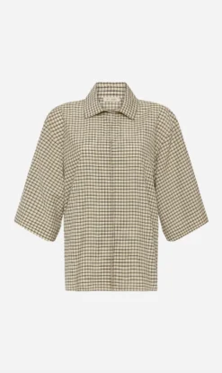 St Agni | Short Sleeve Cotton Shirt - Bijou Check